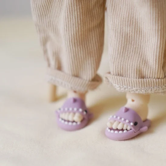Cute Shark Slippers Doll Shoes Plastic multiple colour Doll Shoes Suit For Ob11,P9,OB22, Blyth, 1/12 BJD, 1/6BJD, YOSD, YMY Gsc