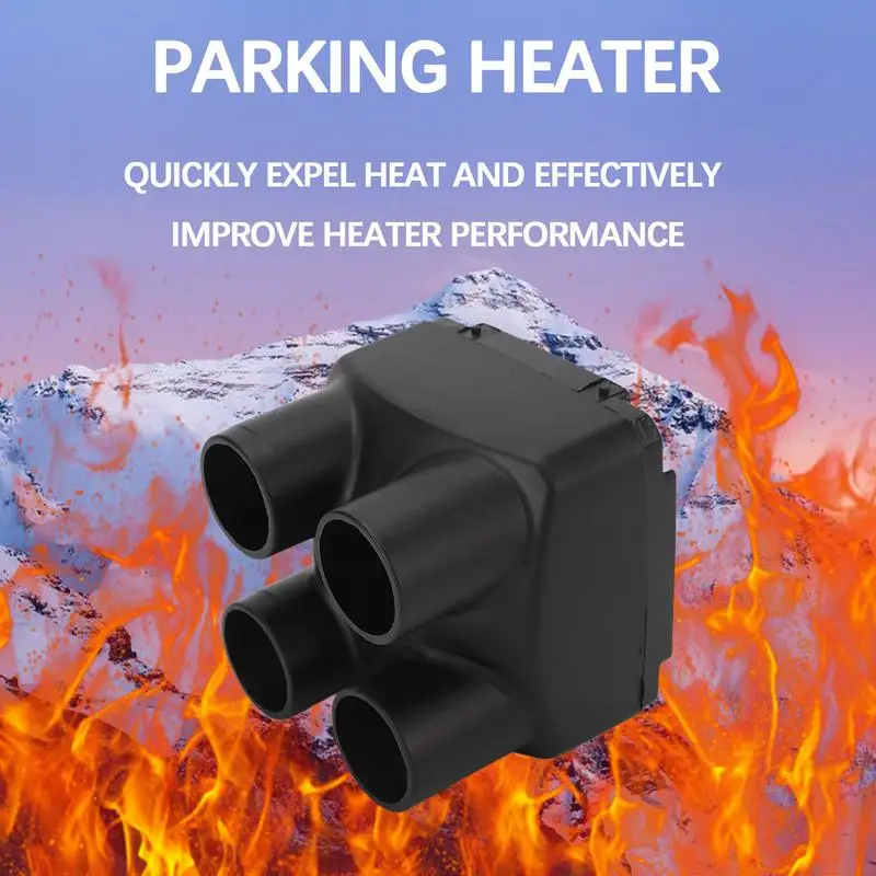 

5KW Car Heating System Outlet Duct 4 Hole Heater Outlet Pipe Repair Car Accessories For SUV RV Sedan Truck Mini Van Sport Car