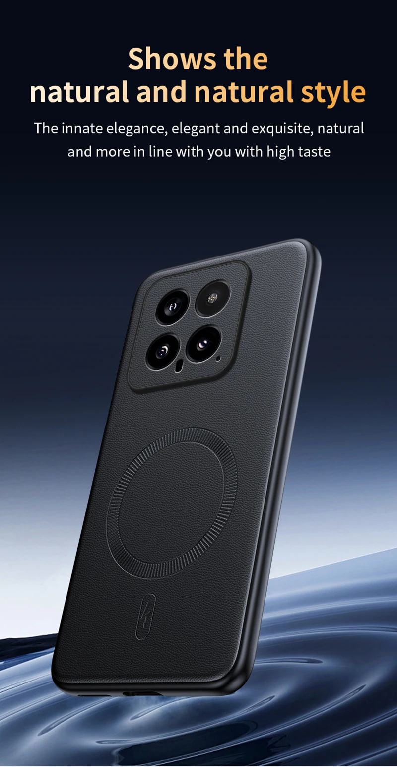 Für Xiaomi 14 Fall Magnetische Leder Schild Abdeckung Für Xiaomi 14 Hohe Qualität Anti-Fingerprint Nicht-Slip PC + TPU – Detail 13