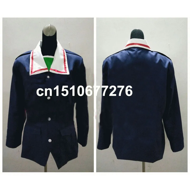 Школьная форма аниме девушки и панцер Юкари Акияма Косплей Костюм на заказ |