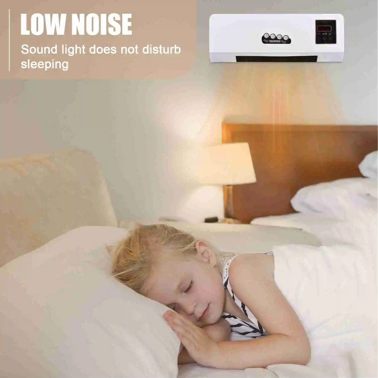 2-in-1 Wall-Mounted Heater & Fan Combo with Digital Display & Timer 3