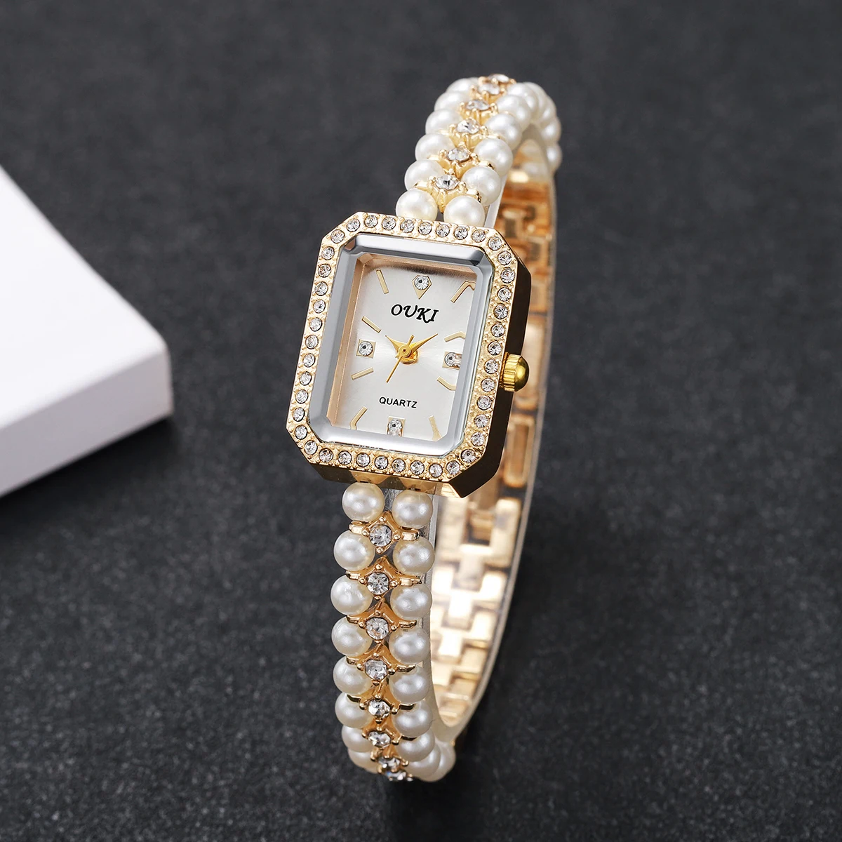 1PCs/2PCs set Fashion Women's Simple Light Luxury Small Dial Exquisite Niche High Beauty Quartz Bracelet Watch(Box Not Included)