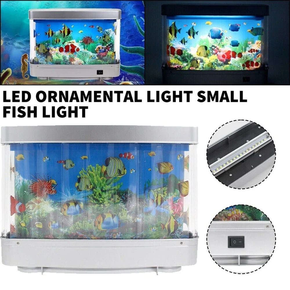 Artificial Tropical Fish Tank Simulated Ornamental Fish Lamp Virtual Ocean Dynamics Led Table Lamp Home Room Decoration