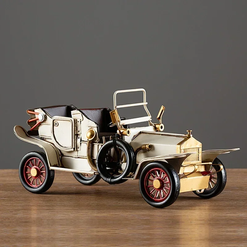 Berfutall Vintage Iron Classic Car Model - Rustic Red Truck Decor For Christmas, Farmhouse, Mantel