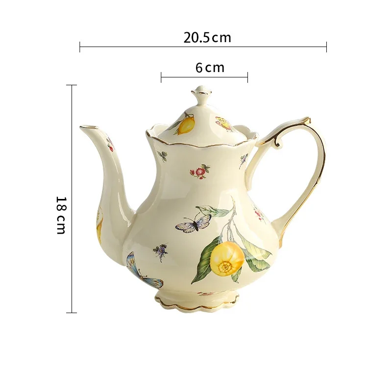 European Ceramic Lemon Coffee Set - طقم قهوة ليمون...