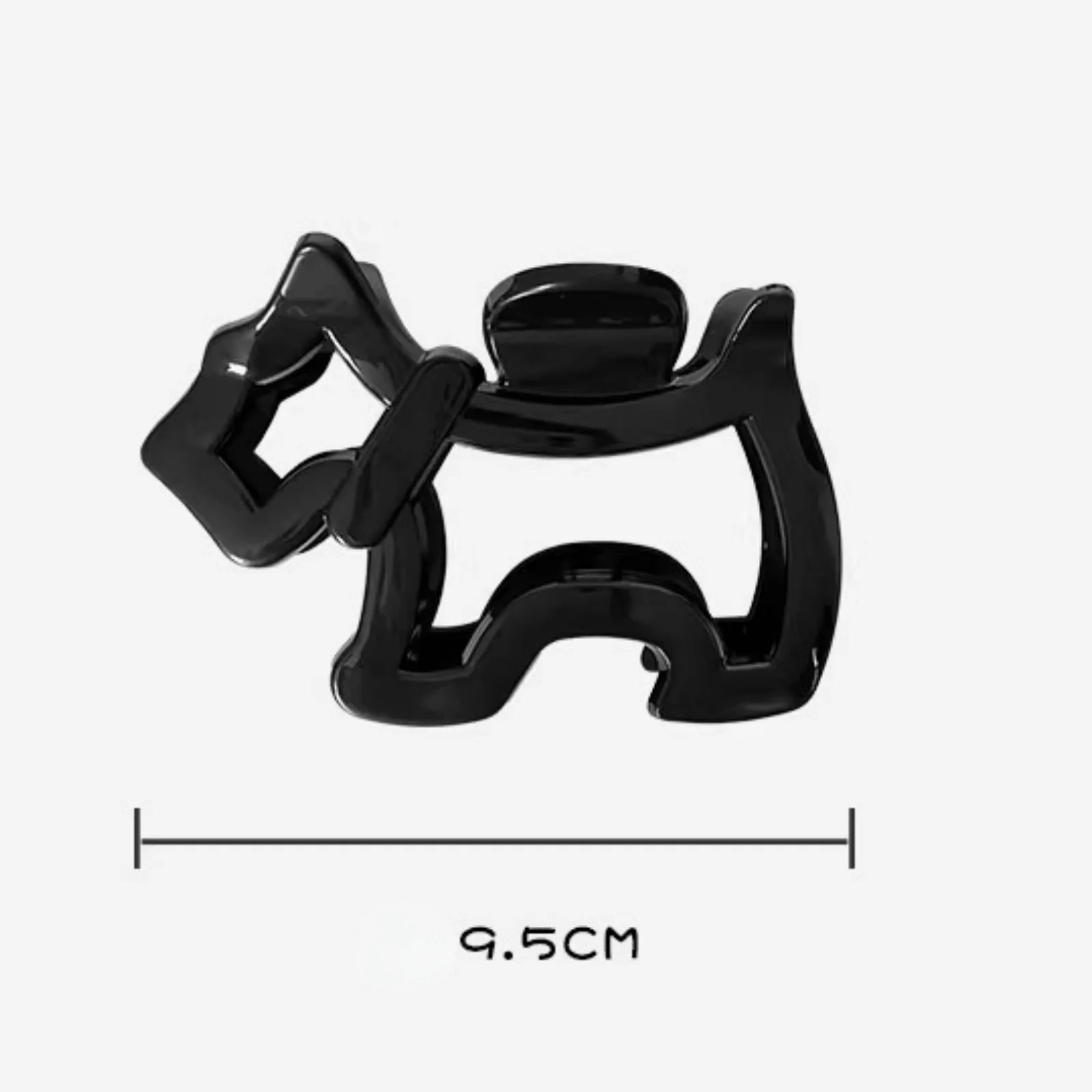 2 Pcs Fashion Dog Hair Clips, Black and White, Unique Geometric Design, Perfect for Securing Hair Stylishly