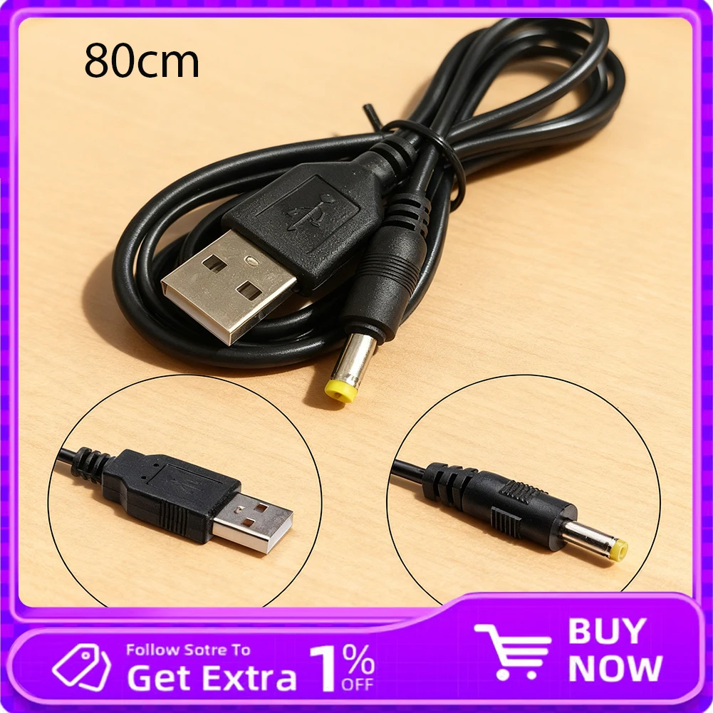 2 in 1 0.8m 케이블 USB 충전기 1000 2000 3000 USB 5V 충전 플러그 충전 케이블 USB to DC 1A 플러그 전원 코드 게임 액세서리