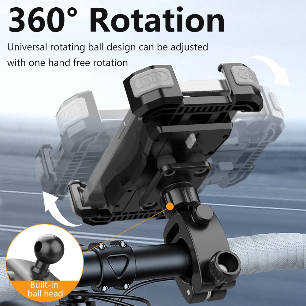 Nylon Black Motorcycle Phone Holder Anti Shake Bike Navigation