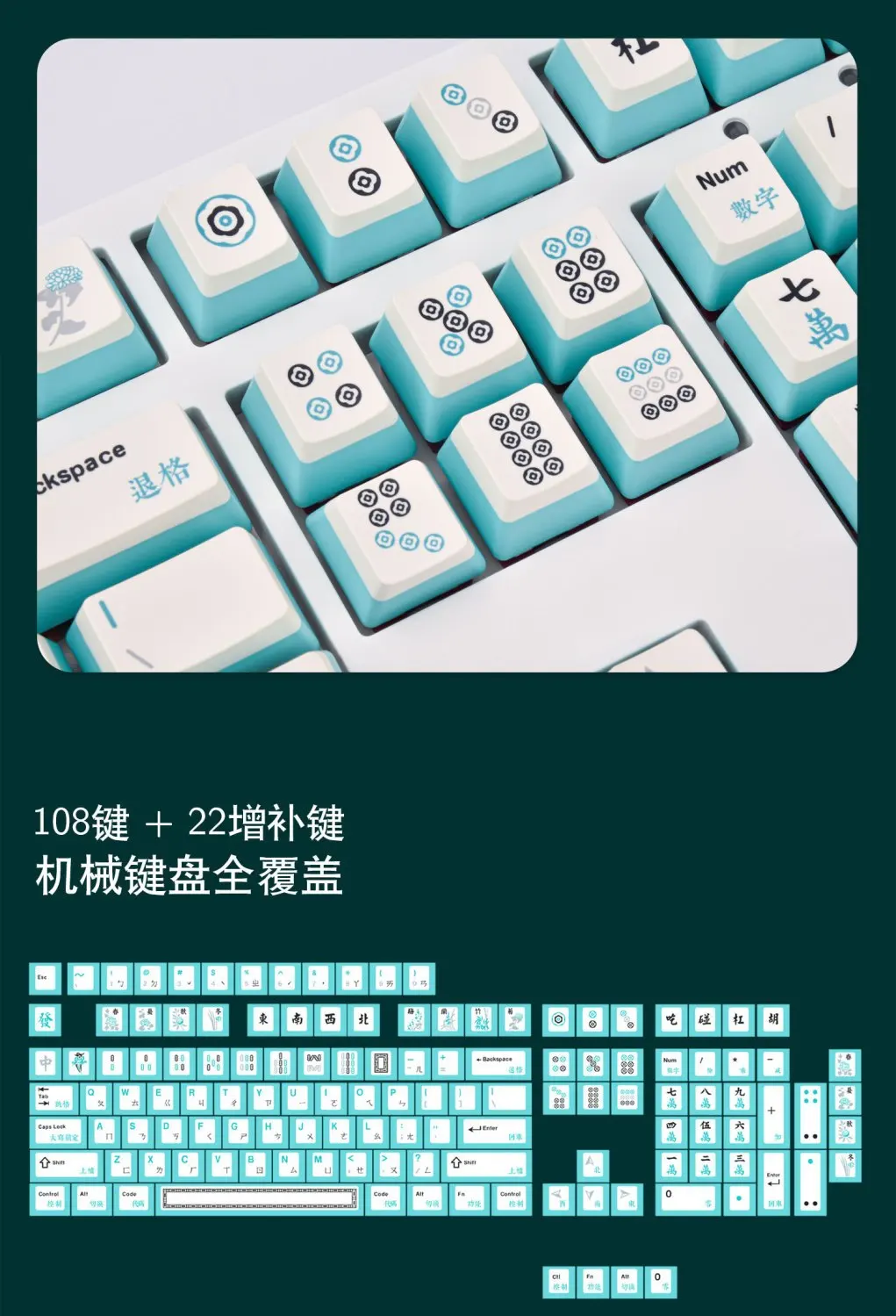 Mecânico, Sublimação PBT alta, Keycap Criativo Personalizado, OEM, 130 Chaves
