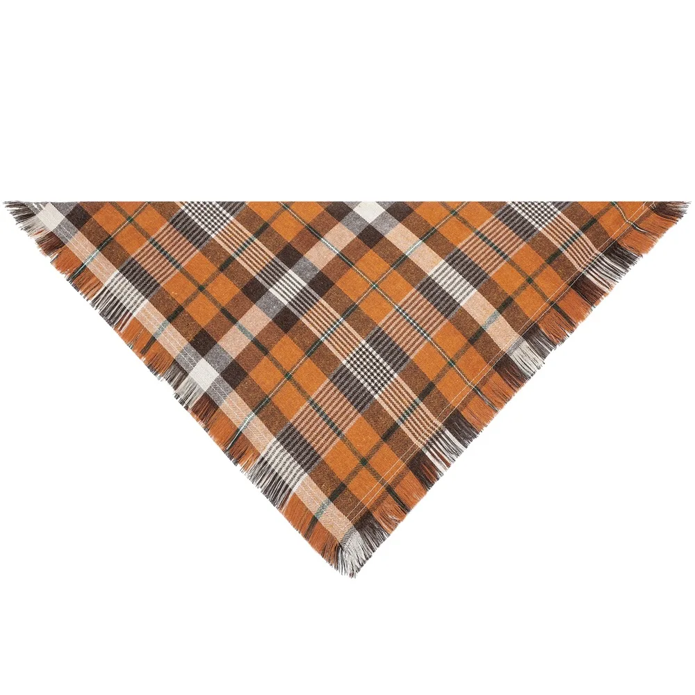 Sucado Hund Frohe Weihnachten Geschenk Quaste Bandana Klassischer Büffel karierter Schal Dreieck Lätzchen Kopftuch für kleine, mittelgroße und große Haustiere – Detail 19