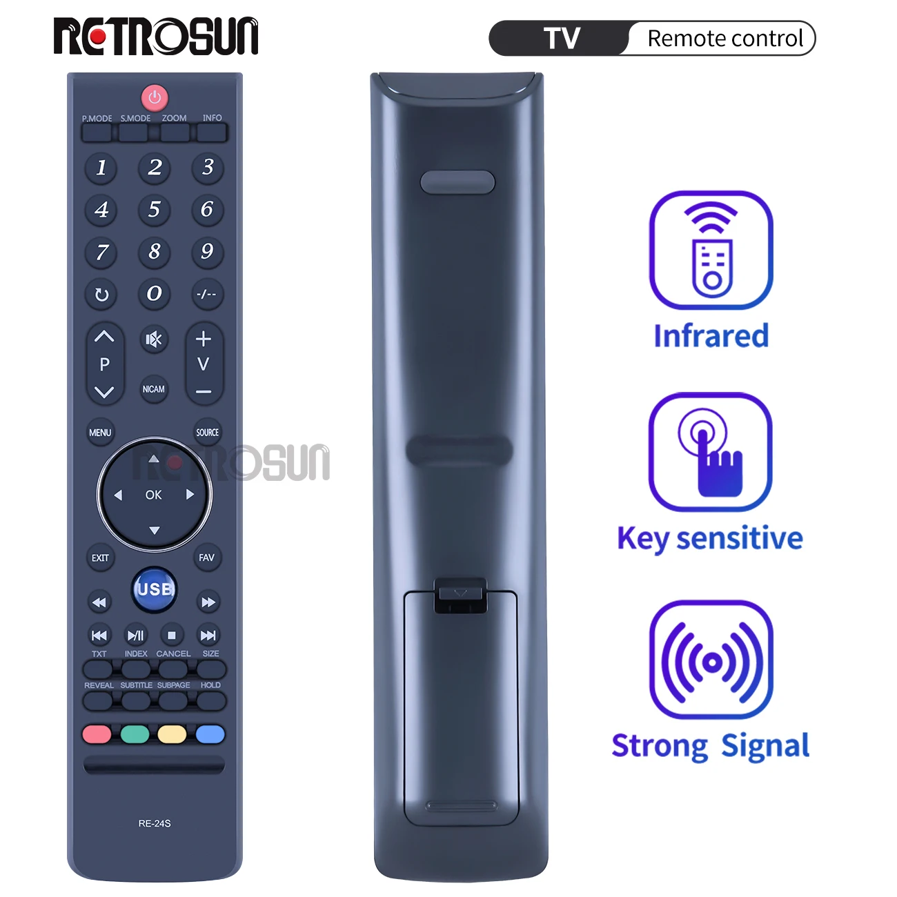 Nuovo Telecomando Per Akai Re-24A E Sansui Re-24S Lcd Led Hdtv Tv