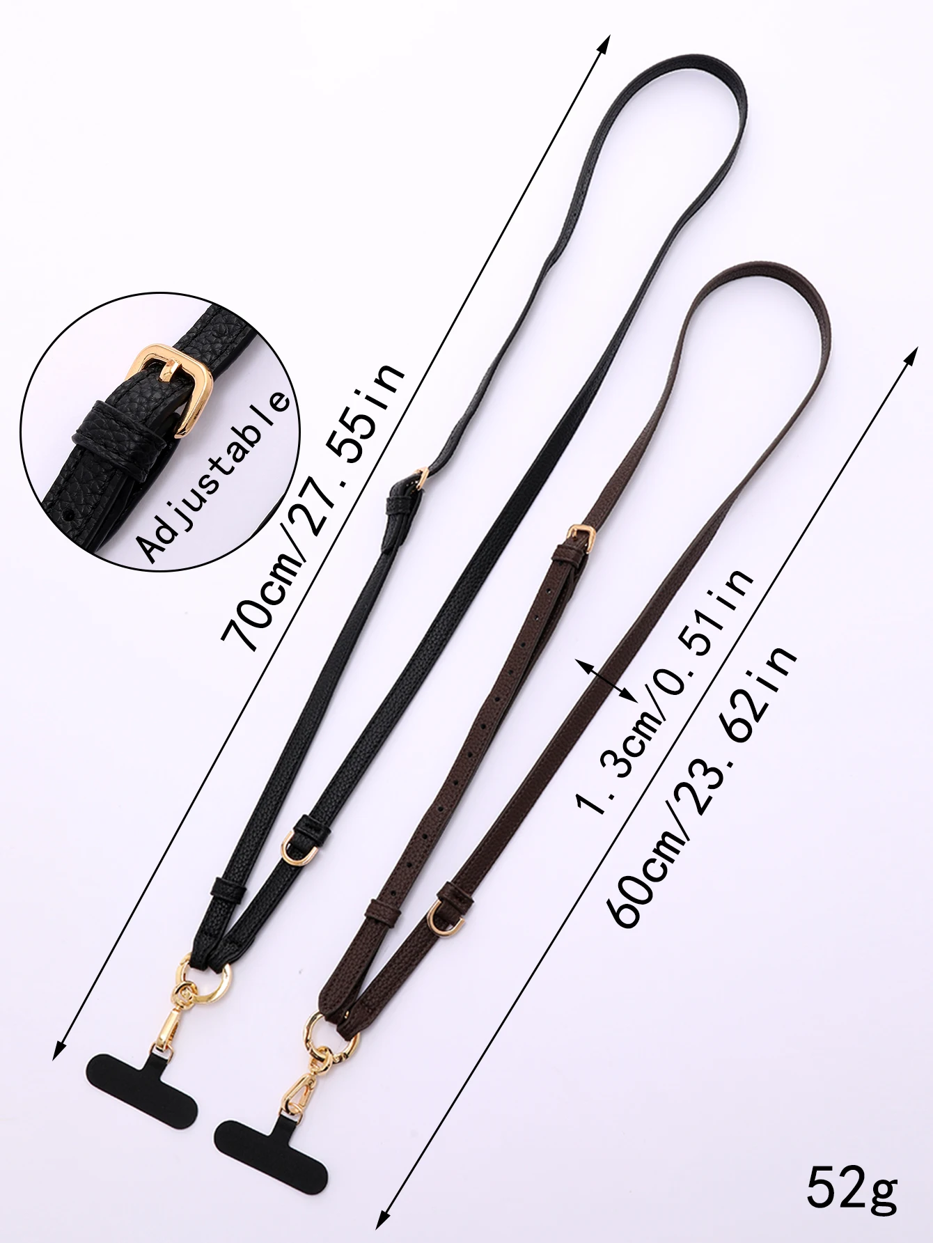 Stylish PU Leather Crossbody Phone Chain with Adjustable Strap and Cardholder