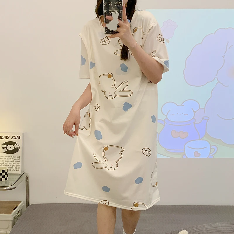 Summer Maternity Breastfeed Nursing Nightgowns Room Wear Nightie Mothers Nightwear Breast Feeding Clothes Pregnancy Nightdress - Image 2