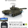 Heng Long 1/16 Scale 7.0 RC Battle Tank Model FPV T72 3939 360° Turret Rotation Armor First Person View System TH20571-SMT1 3