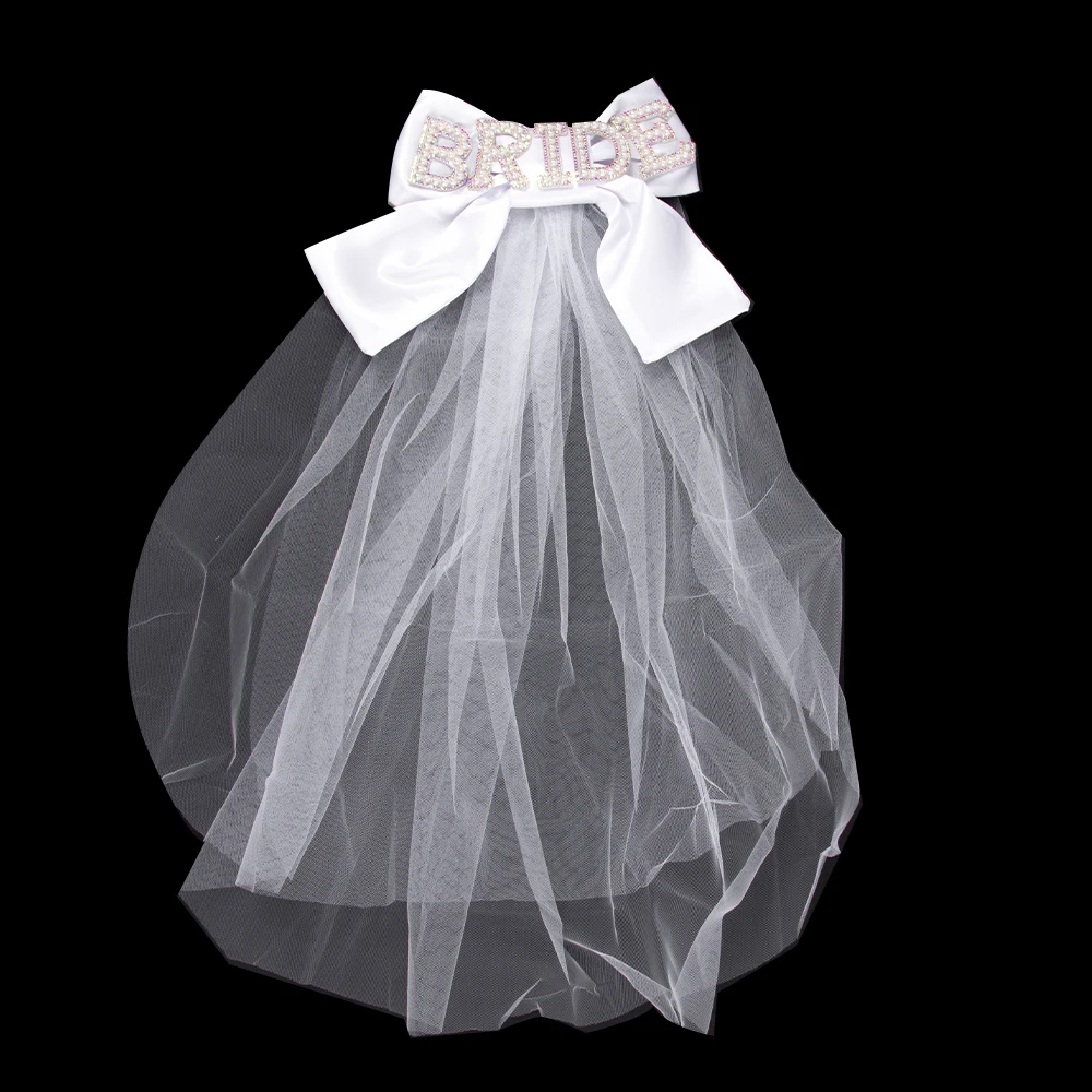 Set De 8 Badges De Mariée – Enterrement De Vie De Jeune Fille – Accessoires Photo Et Fête – Métal Blanc/rose
