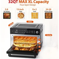 Large Air Fryer Oven| Toaster Oven Combo | with Rotisserie, Dehydrator and Full Accessories | 19-In-1 Digit 2
