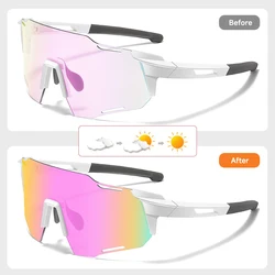 Enhanced Photochromic Sports Sunglasses with UV Protection (Photochromic purple)