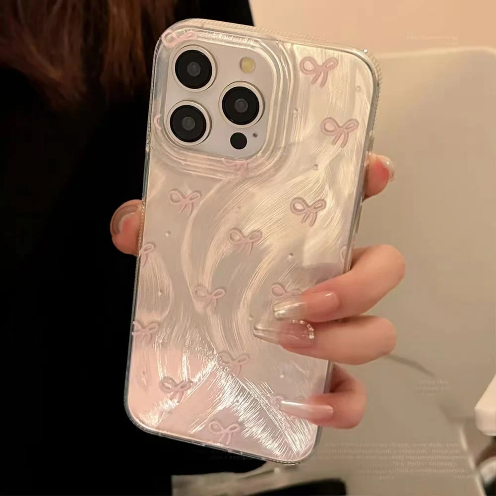 Chic Circular Dots Bowknot Phone Case Cover
