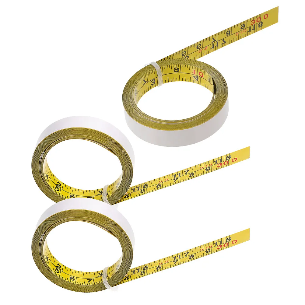 3개의 자가 접착식 측정 테이프 118인치 이중 스케일(영국식/미터법) 자재, 목공, 재봉, 엔지니어링용