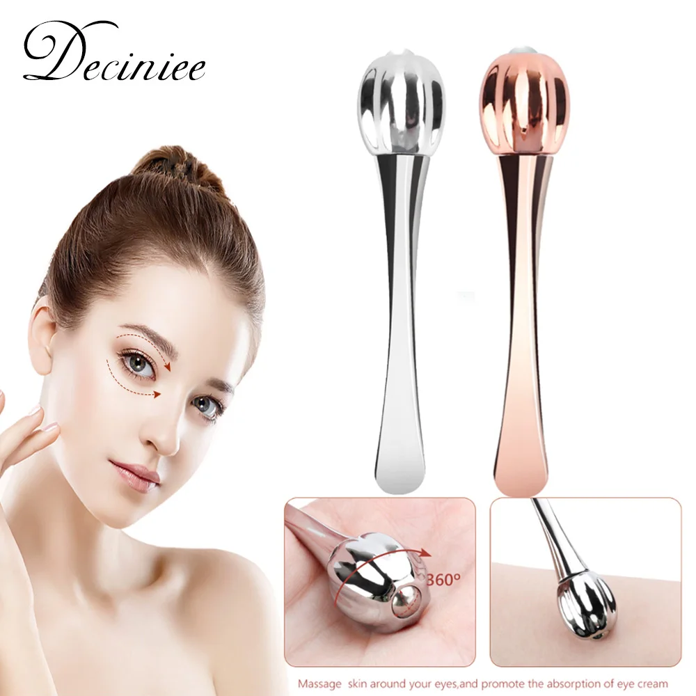 Pumpkin Spoon Shape Rotatable Eye Cream Applicator Anti Wrinkle Eye Massager Stick Relieve Fatigue Facial Thining Face Skin Care