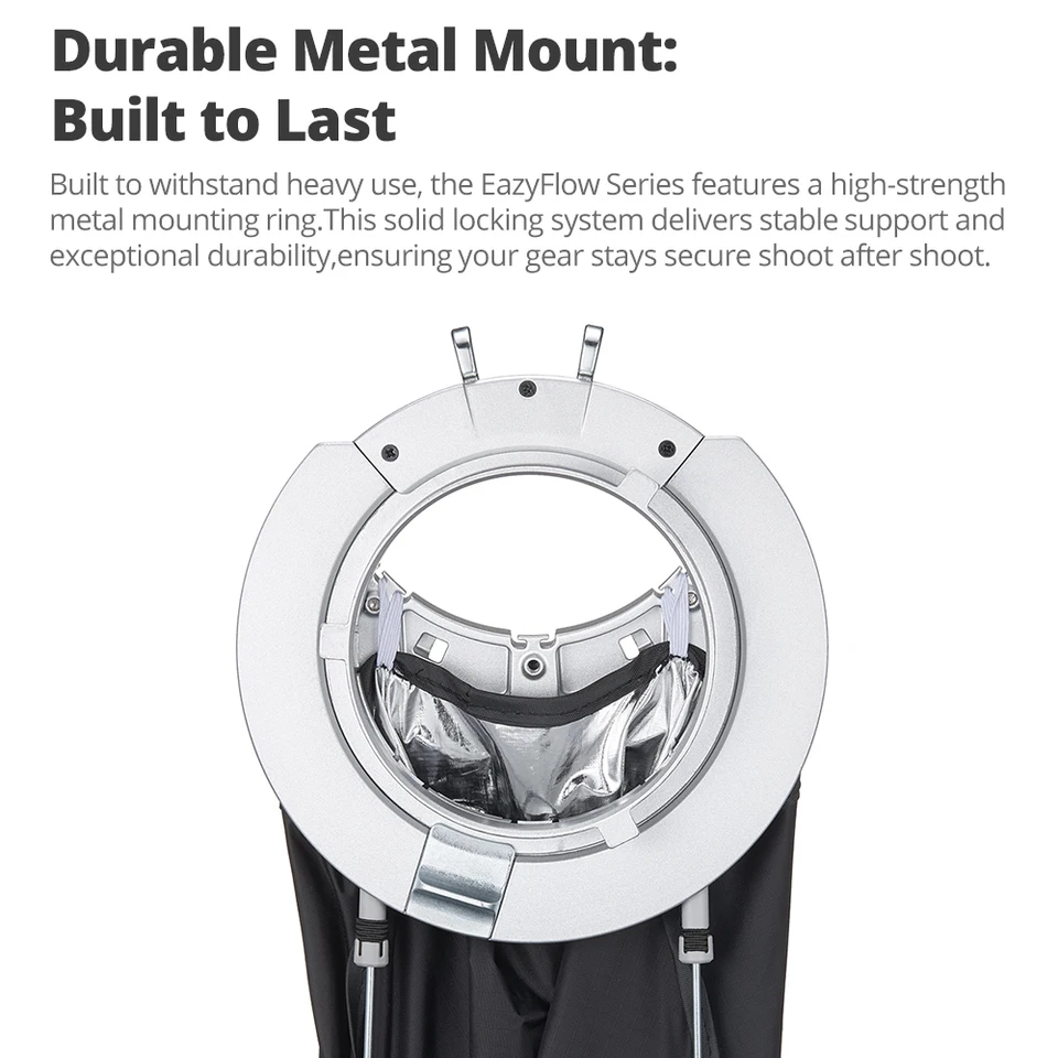 고독스 이지플로우 시리즈 접이식 소프트박스 보웬스 마운트 휴대용 퀵 세팅 조명 디퓨저 (사진 스튜디오 플래시 LED 조명용)