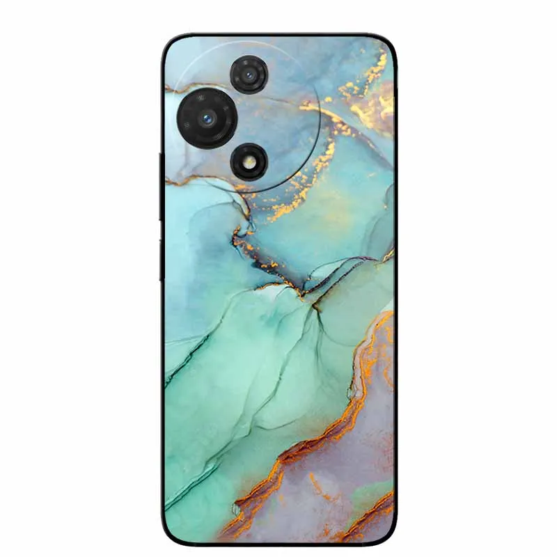 Marble Painted Silicone Back Cover - Soft TPU Protective Case