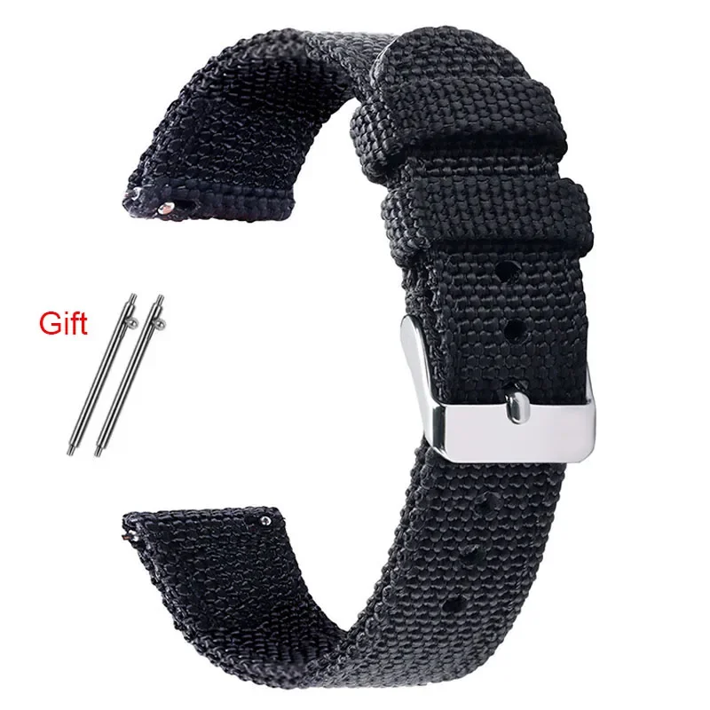 Versatile Nylon Canvas Strap - Sport Soft Wristband with Quick Release