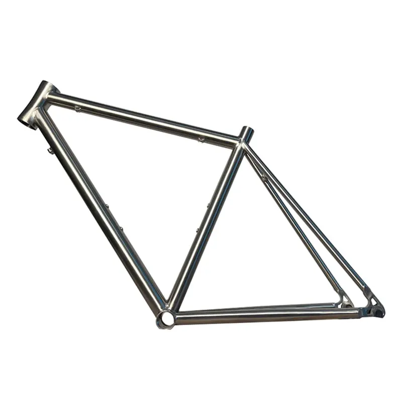 

Titanium Alloy Road Bike Frame Welding, Fixed Gear Frame, Touring Bicycle Parts, Exporting Cycling Accessories, Wholesale, 700C