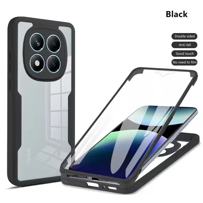 Enhanced Protective Dual Layer Clear Case - Acrylic + TPU 360° Full Body Shockproof Cover