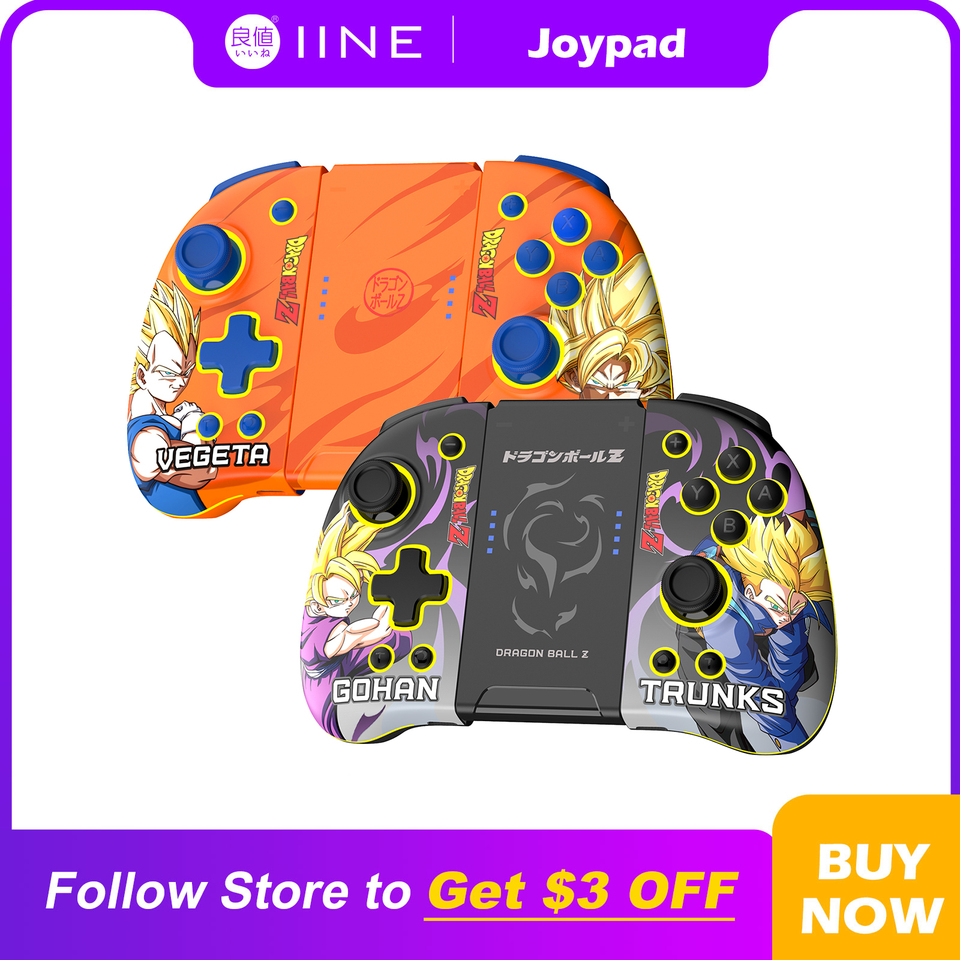 IINE Cartoon Design Neptune Joypad With Charging Grip Auto-Fire ALPS Joystick Mechanics Button Compatible Nintendo Swtich/OLED