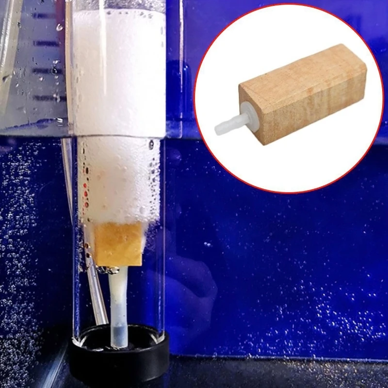 Fish Tank Wood Air Stone Natural Wooden Air Bubble Stone for Increasing Oxygen