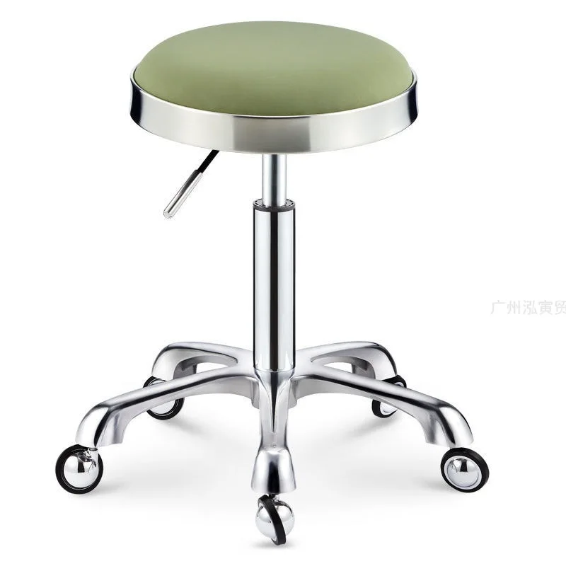 Simple Professional Barber Stool Swivel Wheels Rolling Rotating Styling Chair Beauty Salon Coiffeur Stuhl Salon Furniture MQ50BC