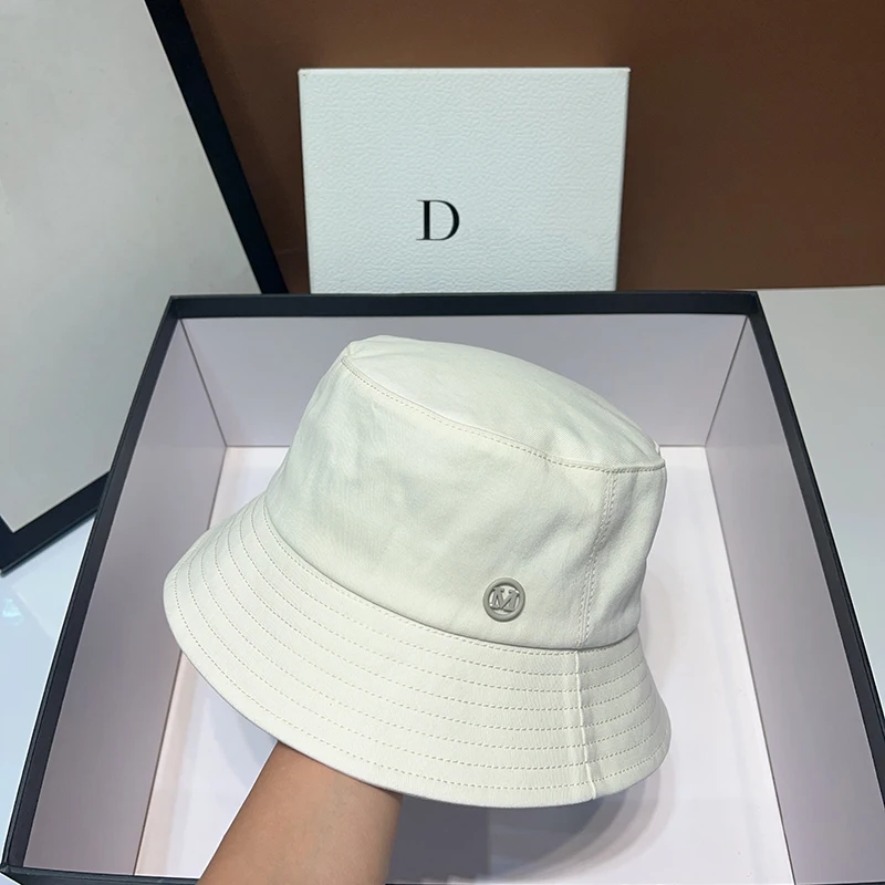 Japanische Nische Luxus Designer Buchstabe M Eimer Hüte Damen Sommer Sonnenschutz Fischer Hut Einfacher UV-Schutz Sonnenhut Panama – Detail 6