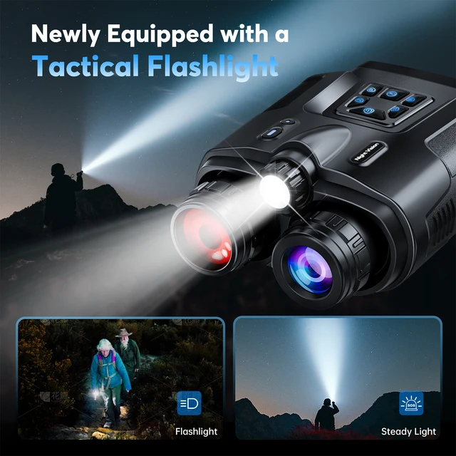 USB Rechargeable Binoculars 600m HD 8X Digital Zoom 4K Telescope for Hunting Camping Boating 5