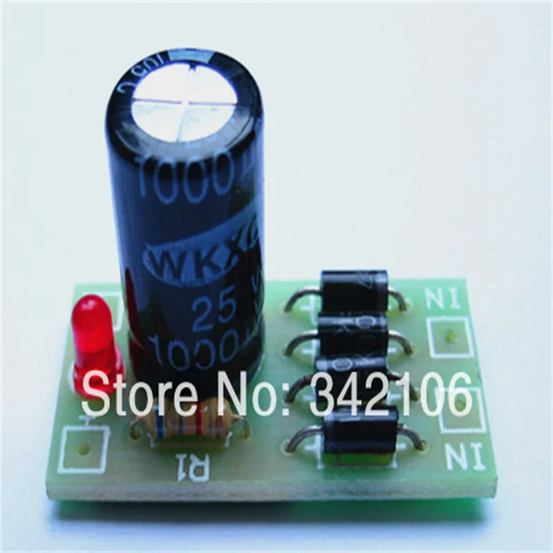 IN4007 Bridge AC Switch DC Power Converter Full-wave Rectifier Circuit Board, Spare Parts, 5Pcs