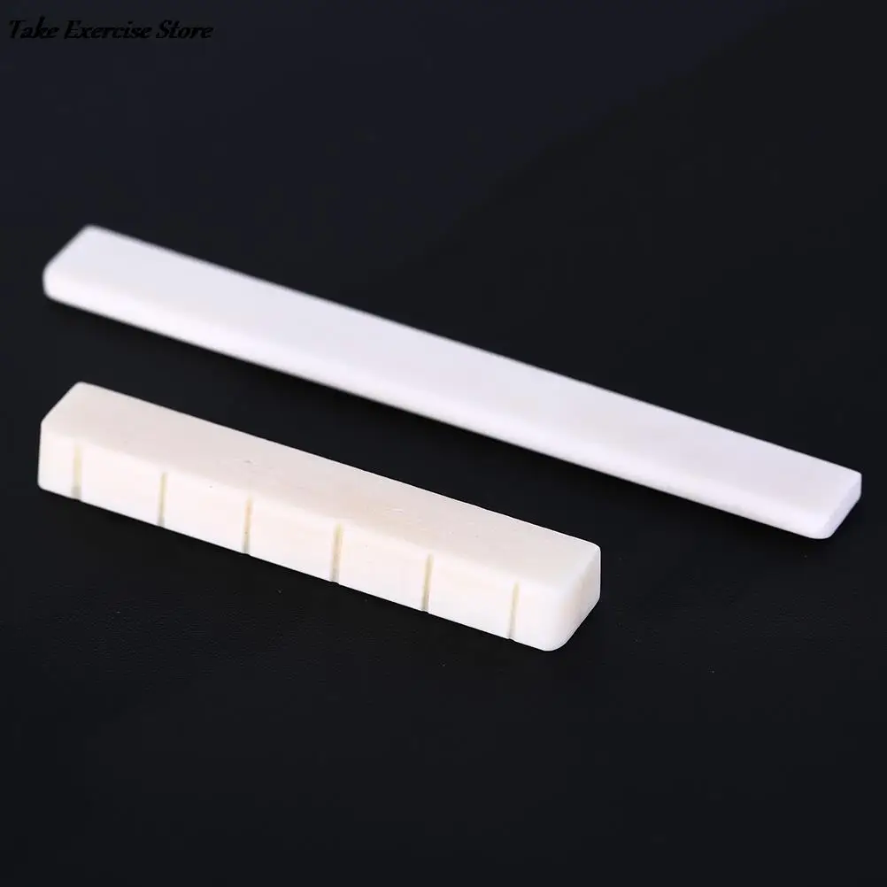 

2023 White Guitar Parts 6 String Classical Guitar Bone Bridge Saddle And Nut Ivory Set Music Instruments Replacement Spare Part