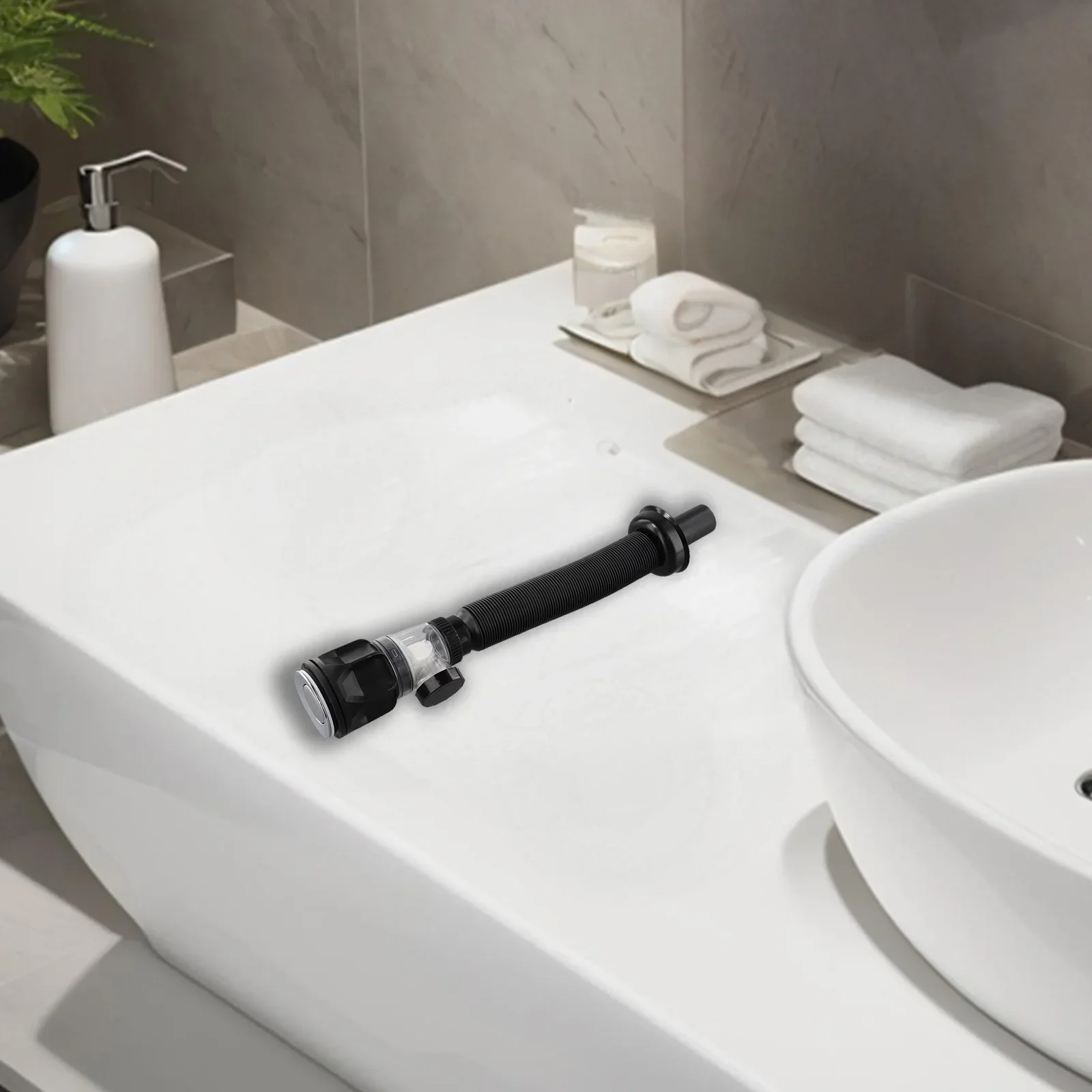 Deodorant Stainless Steel Washbasin Deodorant Drain Hose Drain Pipe Set Pipe Installation Plastic Anti Insect washbasin leak plug sink drain pipe