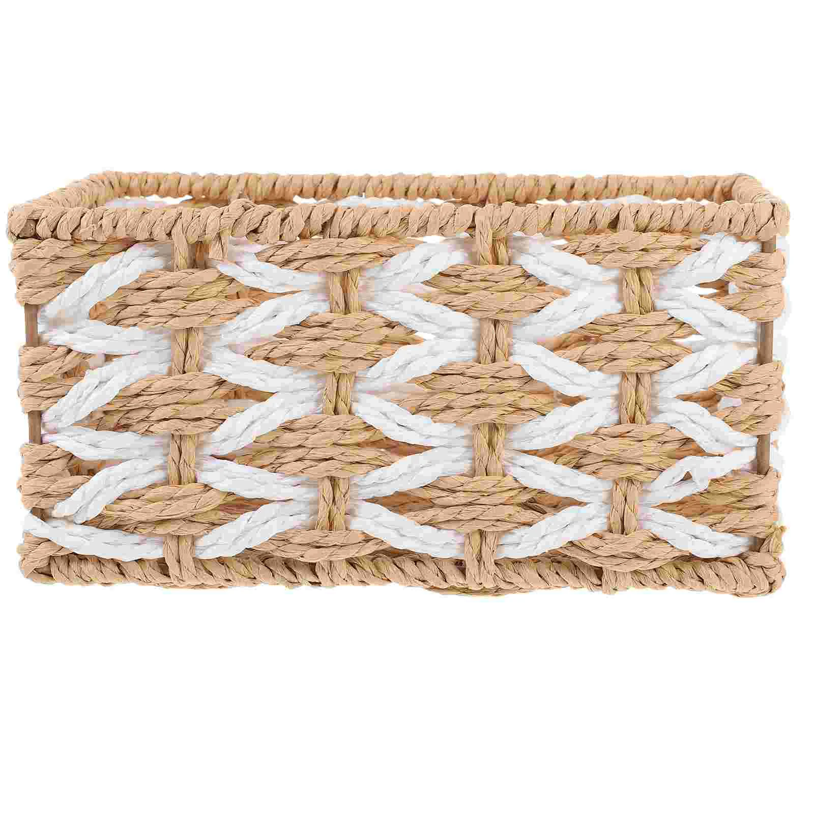 

Wear-resistant Woven Basket Desktop Woven Storage Basket Woven Basket for Home Office