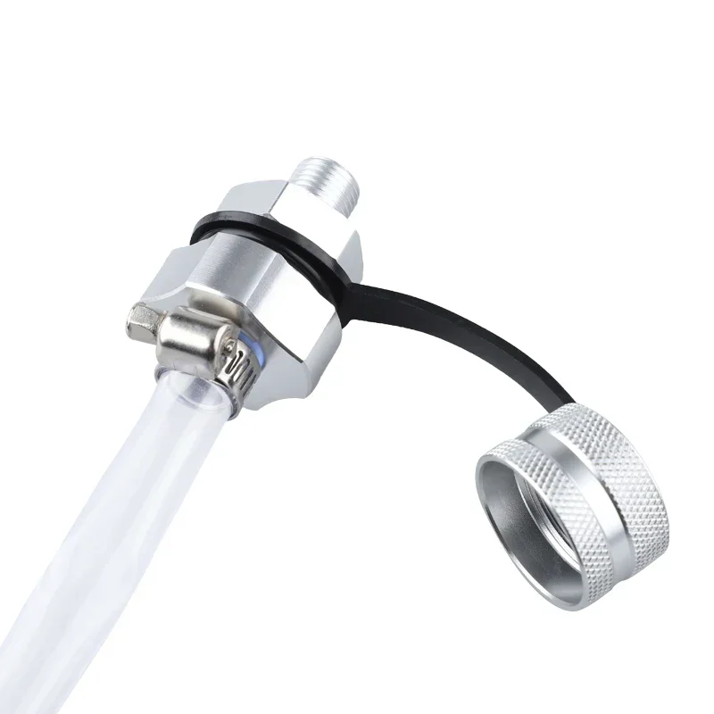 Auto Valve Engine Purge Turbo Blow Off Hydraulic Control Auto Ac Can Tap Heater Control Oil Drain Valve Aluminum Alloy Quick Drain M14*1.5 M14*1.25M12*1.25M12*1.5M12*1.75M16*1.5M20*1.5 1/2-20 with hose attachment