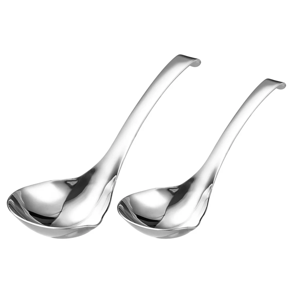 

2pcs Stainless Steel Hot Pot Scoop Hotpot Soup Ladle Multiuse Ladle Kitchen Cooking Utensil