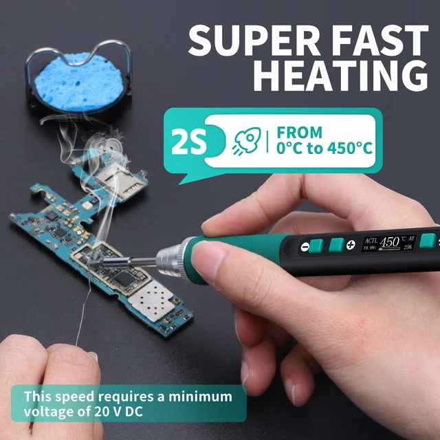 YIHUA 928D-IV Smart Electric Soldering Iron Adjustable Temperature Portable Precision Soldering Iron Station Kit 4