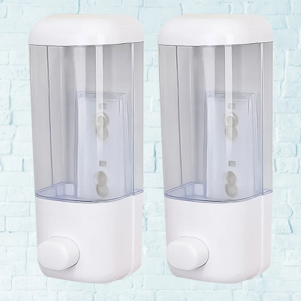 

2 Pcs Hanging Container Shampoo Disinfectant Hand Soap Dispenser Wall Mounted Liquid