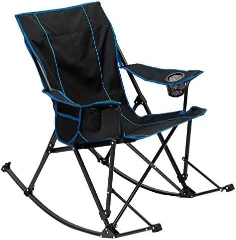 

Rocking Chair, Folding Rocking Chairs with Luxury Padded Recliner & Pocket,Carry Bag, 300 LBS Heavy Duty for Lawn/Outdoor/P Cab