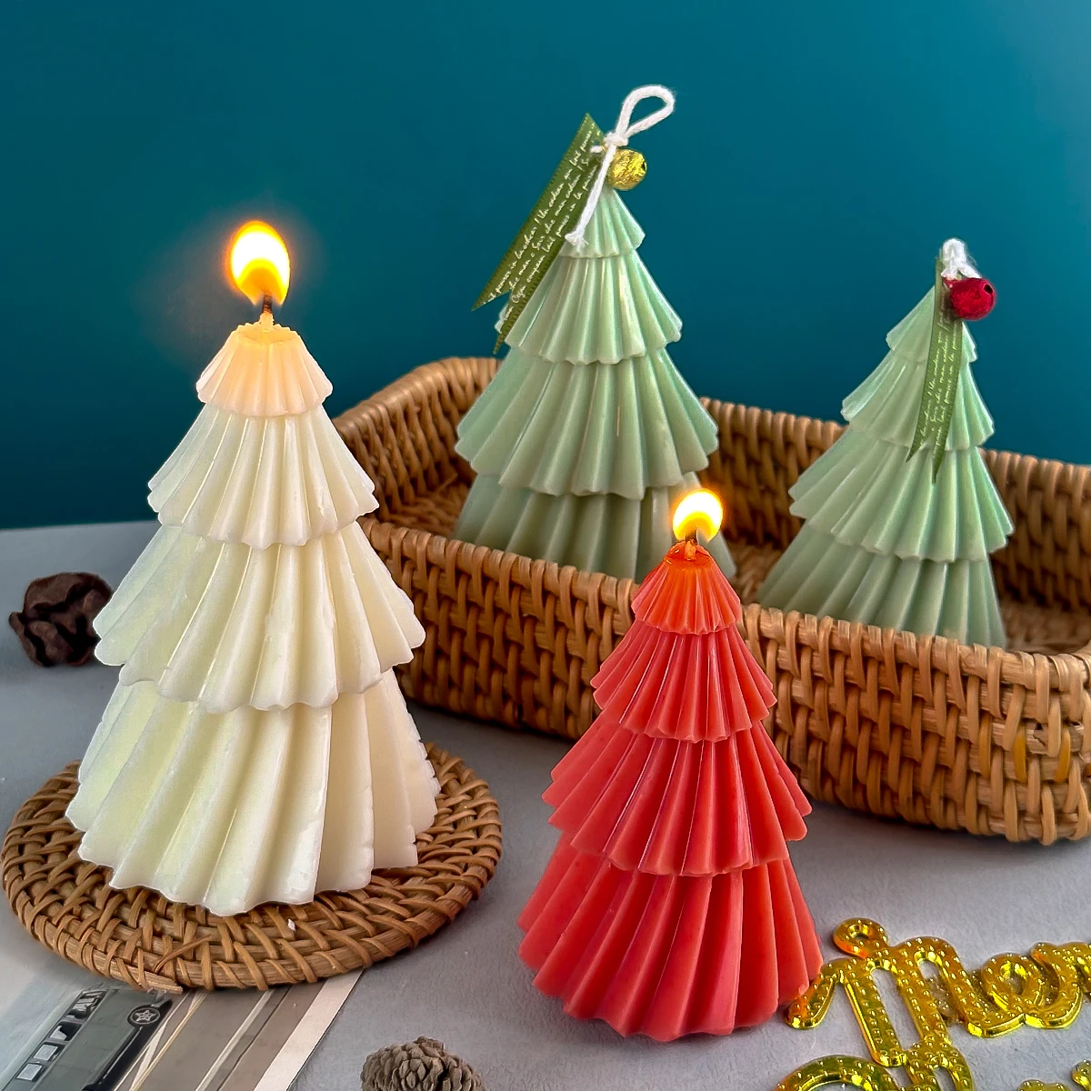 Acquista Stampo per candele in silicone di pino geometrico 3D Albero di  Natale fai-da-te Regali artigianali Realizzazione di stampi in resina per  sapone aromatico Forniture per decorazioni per la casa