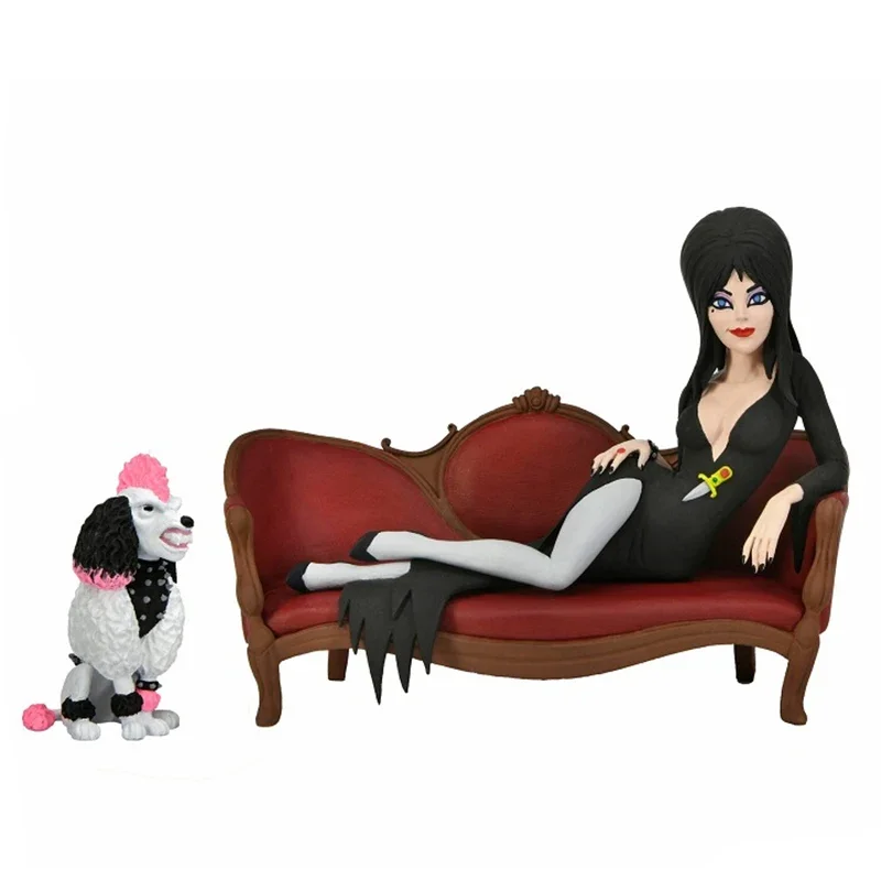 

Экшн-фигурки Elvira, игрушки NECA, хозяйка темных сидений, версия, фигурки, 6-дюймовая Коллекционная модель, кукла, подарок на Хэллоуин для детей