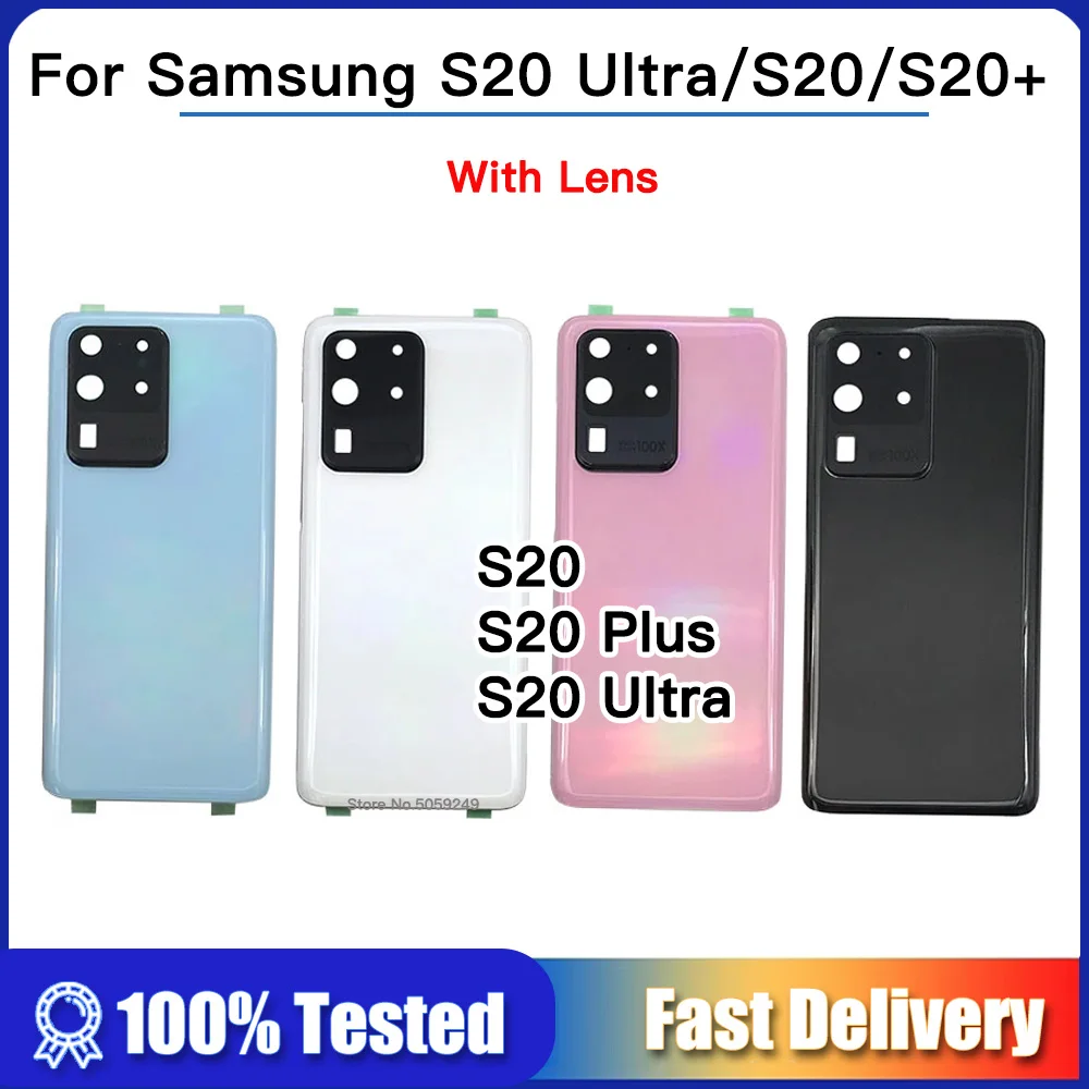 Задняя крышка аккумулятора для Samsung Galaxy S20 Ultra S20U G988 S20 G980 S20 Plus S20 + G985, сменный корпус с камерой