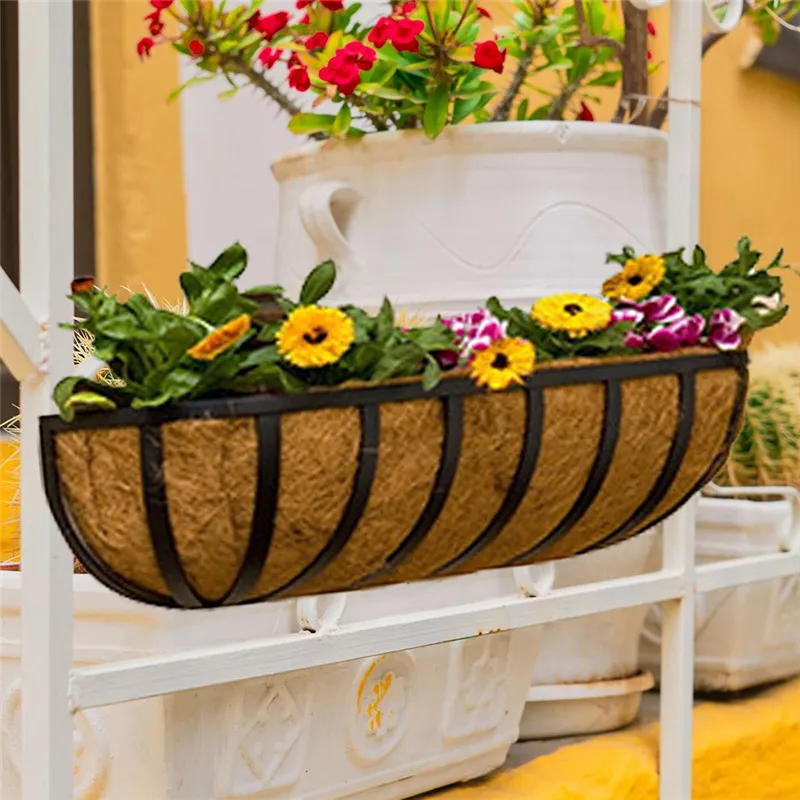 Hanging Ornaments Coco Liner Natural Coconut Planter Liners Replacement Organic Hanging Basket Liners for Flowers Basket Planter coconut fiber liners