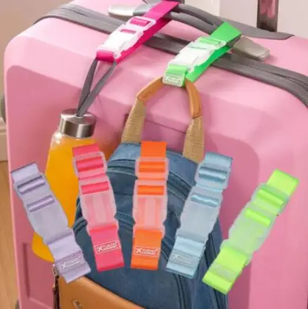 Adjustable Luggage Straps Nylon Luggage Accessories Hanging Buckle Straps Suitcase Bag Straps Belt Lock Hooks Travel