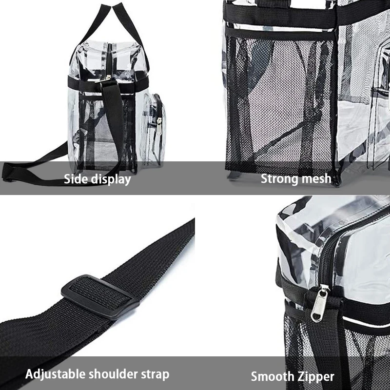 Lunch Bag PVC Women's Portable Large Capacity Waterproof Travel Wash Bag