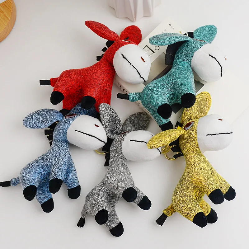 

16cm Cartoon Anime Donkey Plush Toys Kids Cute Animals Soft Stuffed Plush Keychain Pendant Bag Charm Children's Girls Gifts